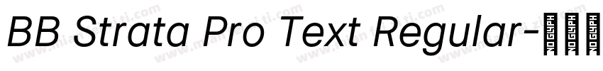 BB Strata Pro Text Regular字体转换